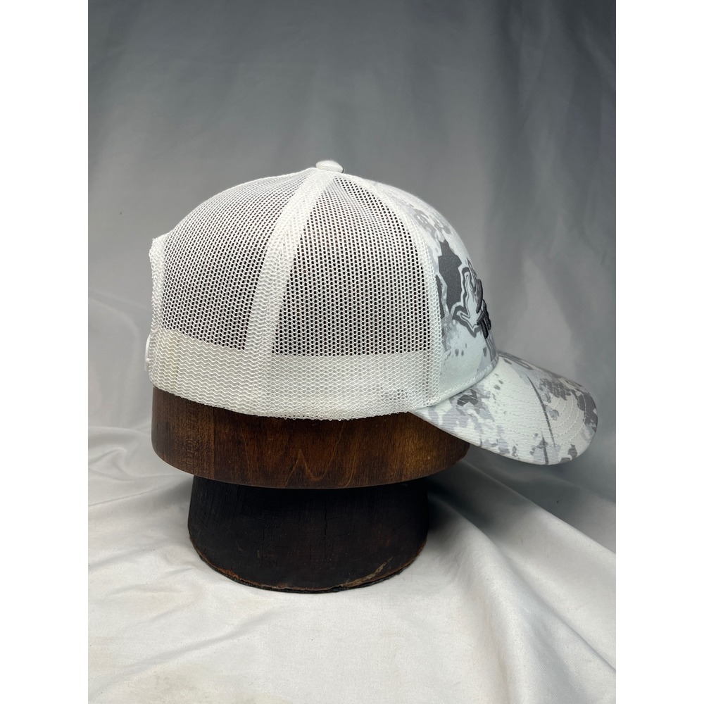 Tekari Outdoors Trucker Hat White Grey Topo Camo Snapback Mesh Cap Mens - Picture 6 of 8